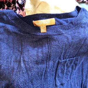 Navy Blue Crew Neck Sweater